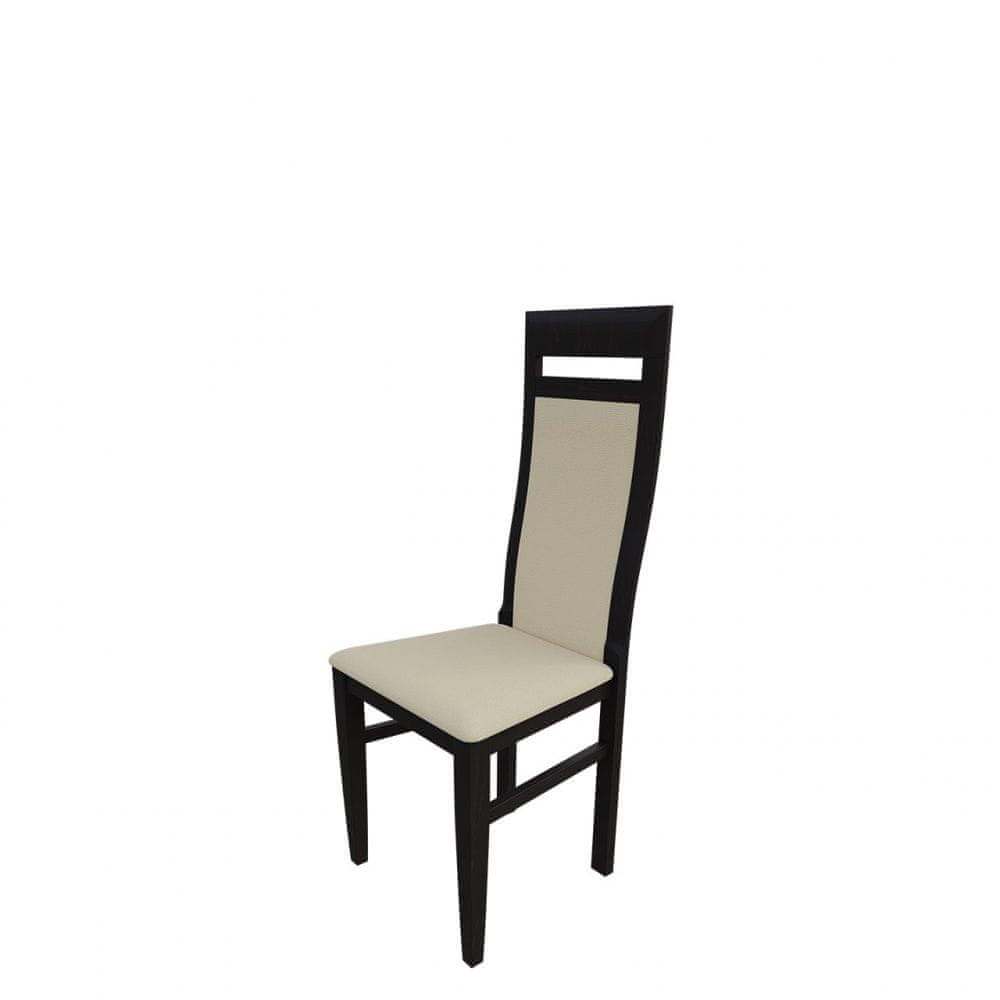 Veneti Jedálenská stolička MOVILE 43 - wenge / béžová ekokoža